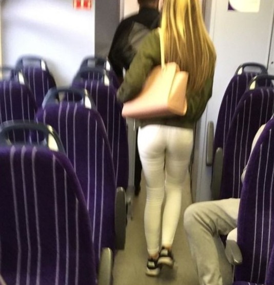 Sexy ass in train